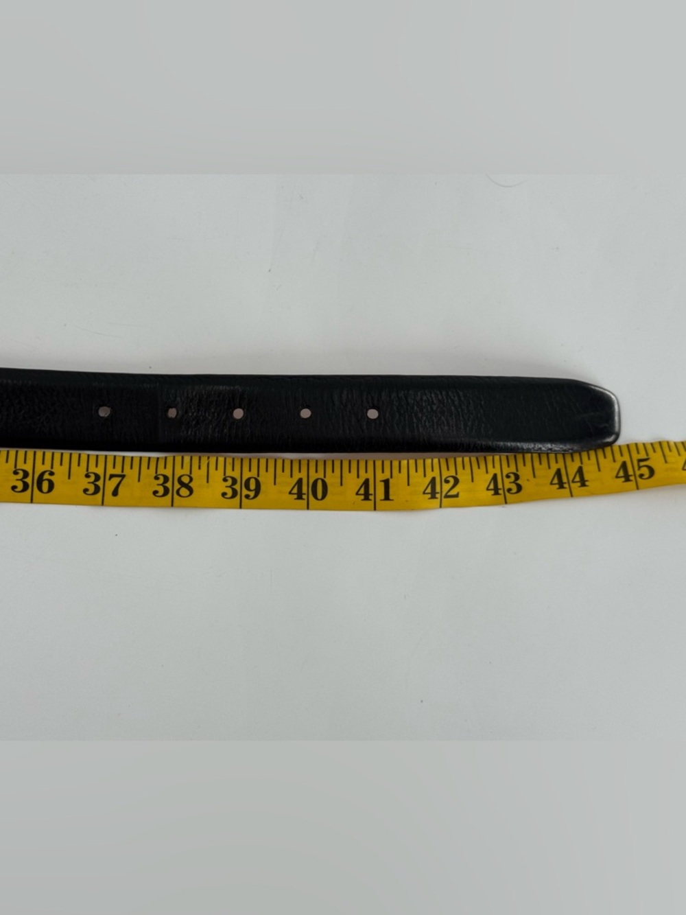 Lands’ End Black Leather Belt 38 - Picture 9 of 9